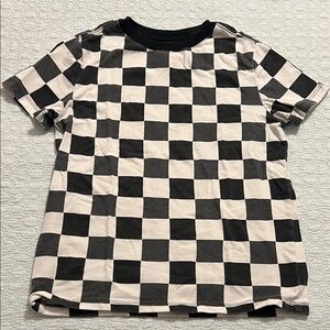 Cat & Jack Black and White Checkered Tee